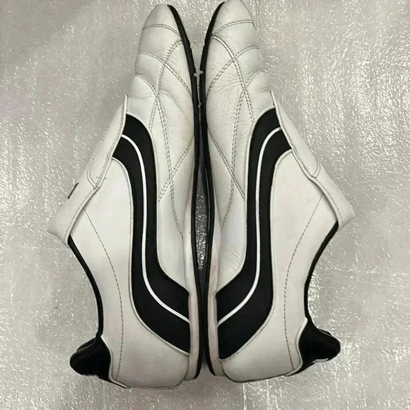 [US10]Lonsdale Mens Benn Leather Trainers Low  Top Slip On Sports Shoes - Picture 5 of 9